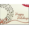 Happy Holidays Wreath Cream & Gold Holiday Greeting Card (5"x7")